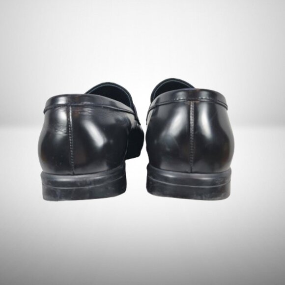 Prada Brushed Leather Triangle Logo Loafers Size: 8.5 - Picture 10 of 16